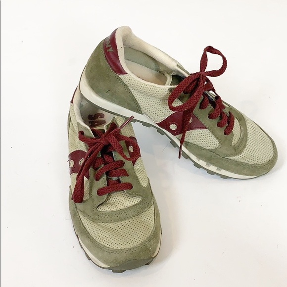 saucony jazz green burgundy